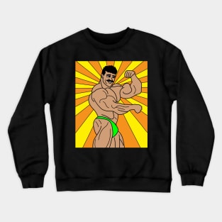 Retro Bodybuilding Lifting Weights Crewneck Sweatshirt